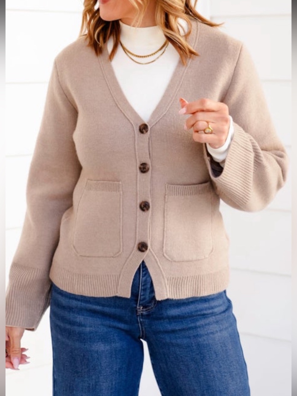 Mod Ref Long Sleeve Button Down Cardigan  size medium
